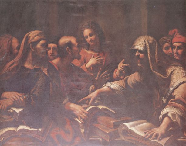 Anonimo — Tornioli Niccolò - sec. XVII - Disputa di Gesù con i dottori del Tempio — insieme